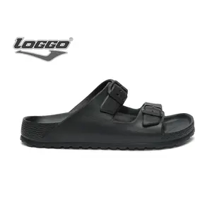 Sandal Pria LOGGO Cloud Series warna hitam 30-44 Sendal Black