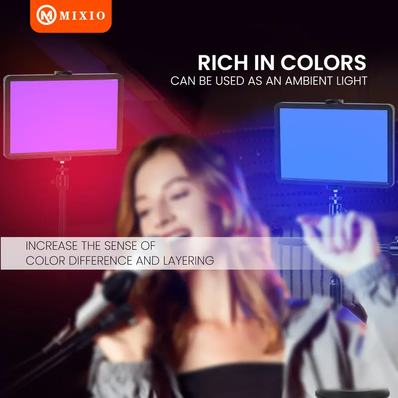 MIXIO 10" 8" 6inc Lampu Foto LED Video Light LIVE STREAMING Ring light PL26 P08 P06 5