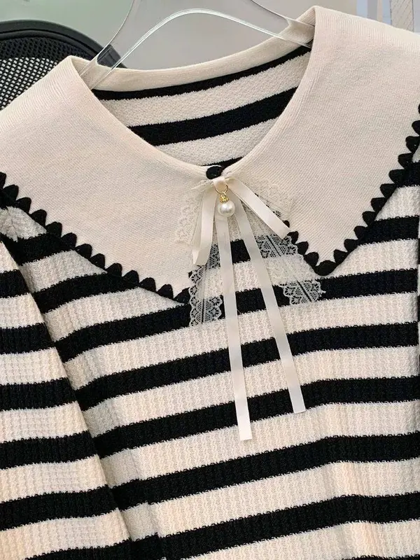 Gloryshop88 RAJUT Atasan Kerah Salur renda / Rajut Wanita Lengan Panjang / Sweater Rajut Wear KnitWear / Atasan Korea Model / Premium Variasi PITA 7