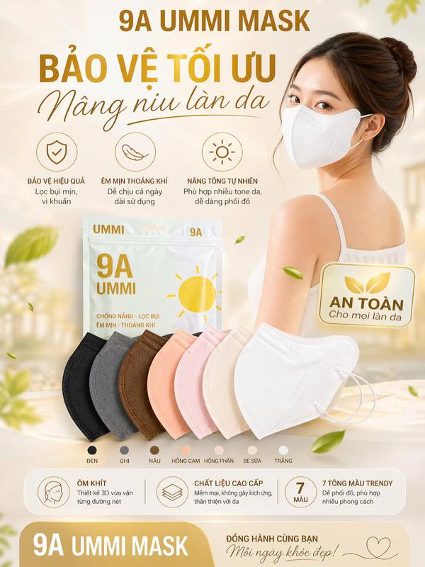 Khẩu Trang 9A UMMI MASK Cao Cấp 5 lớp kháng khuẩn chống nắng toàn diện️️️️️️️️️️