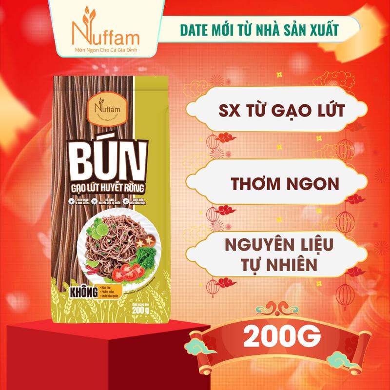  Bún Gạo Lứt Nuffam - Gói 200g 