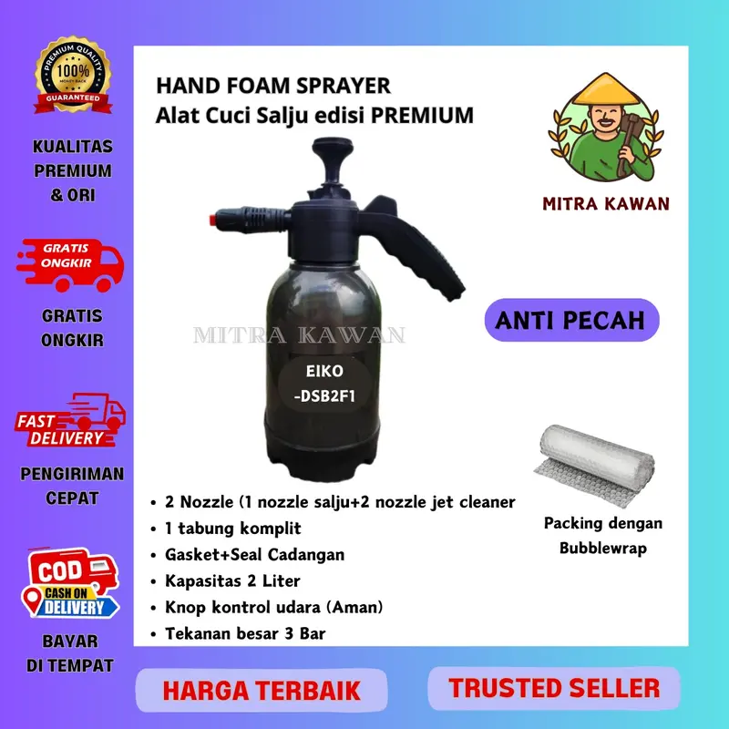 Foam sprayer 2 liter 2 nozzle Alat cuci salju kendaraan 6