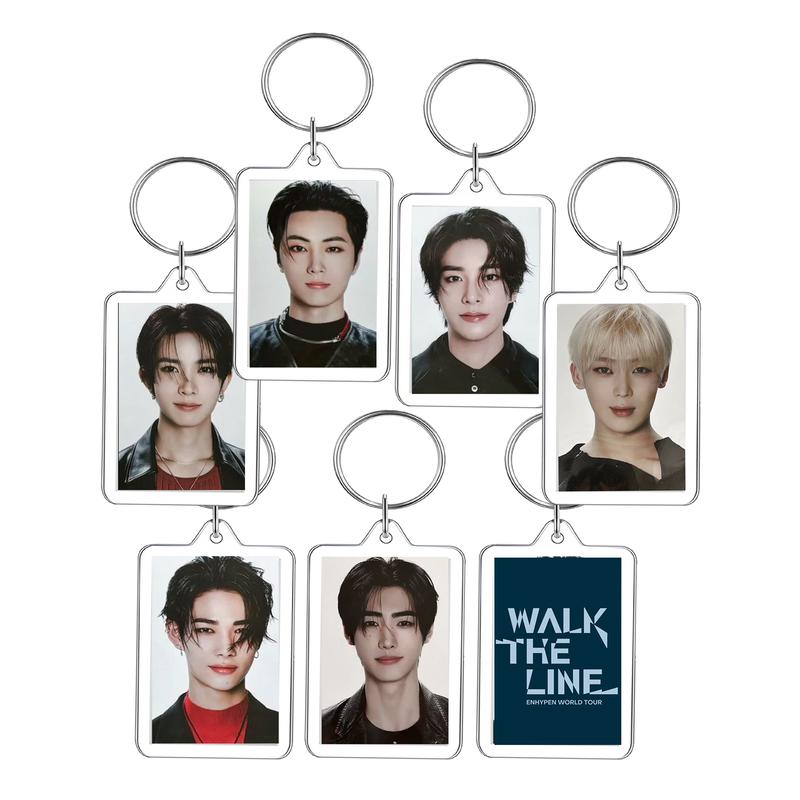 gantungan kunci - GANCI insert paper kpop korean 2 sisi ENHYPEN walk the line tour Cocok untuk Hadiah 2