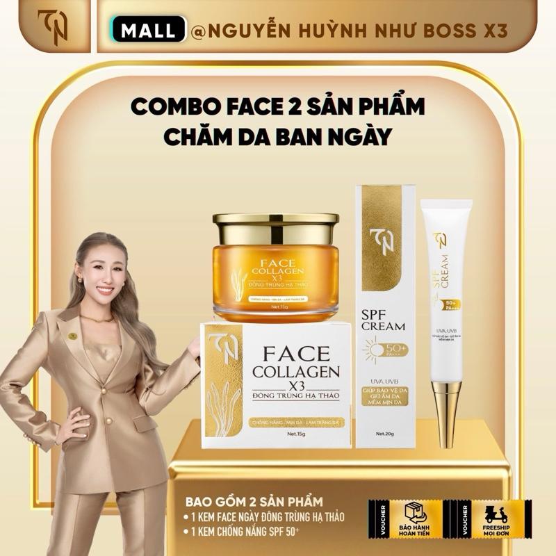  Kem Face Ngày & Kem Chống Nắng Collagen X3  Hỗ trợ chống nắng SPF 50+ PA +++  Kem ngày hỗ trợ dưỡng da hạn chế tăng sắc tố da - MỸ PHẨM ĐÔNG ANH COLLAGEN X3 