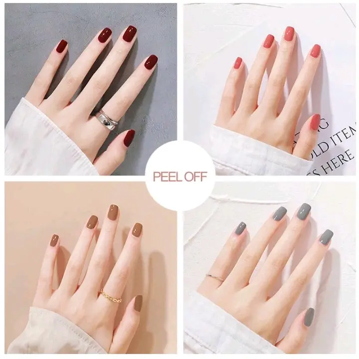 KUDAN Kutek Peel Off nail art 10 ml waterbased encounter glitter, glossy, warna matte, Kuku press nails 4