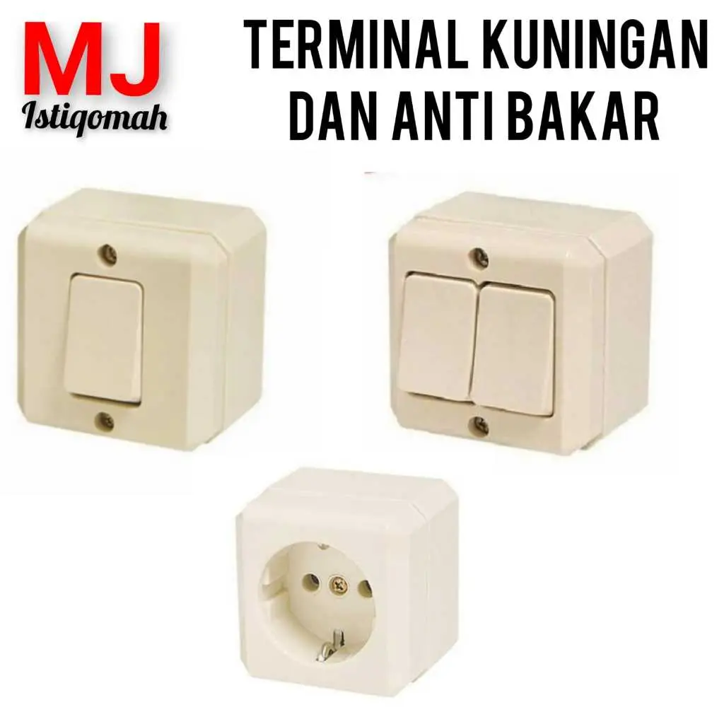 SAKLAR ENGKEL OB SAKLAR SERI OB CAHAYA SC 261,262,264 KUNINGAN TAHAN PANAS SAKLAR TEMPEL STOP KONTAK