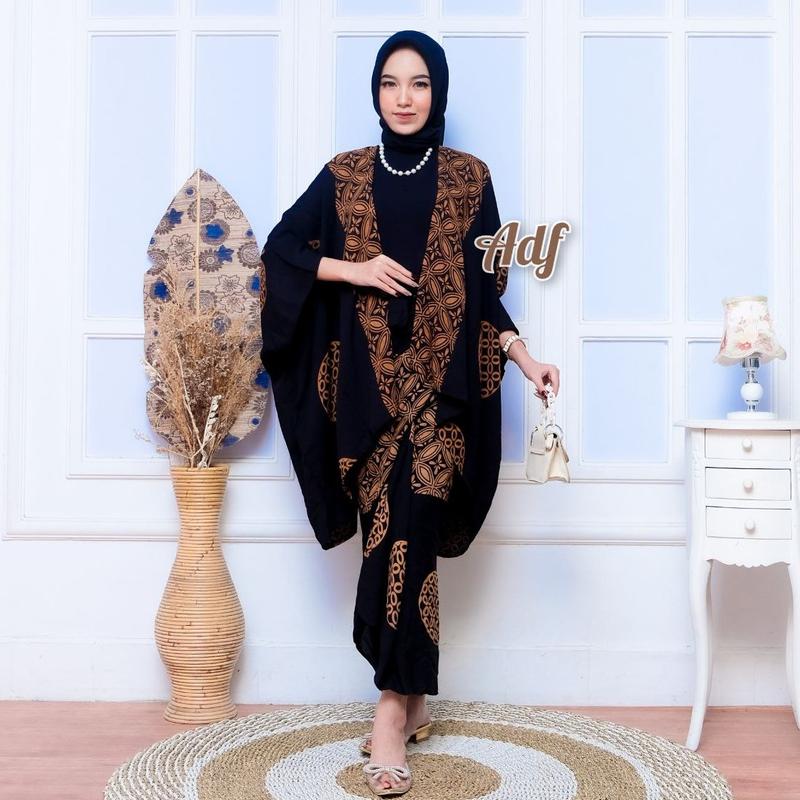 SETELAN 1SET BRIDESMAID BATIK ROK LILIT DAN CARDIGAN KONDANGAN 4
