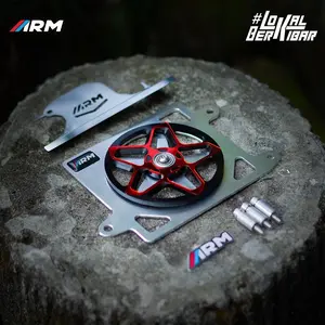 PAKETAN COVER RADIATOR SPINER 3D ARM TYPE BINTANG + LEHERAN RADIATOR