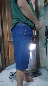 Product Review of CELANA JIENS PENDEK PRIA JIENS KOLOR RIP PINGGANG KARET Celana pendek jiens pria kolor terlaris (BISA COD) Celana pendek jiens keren pria distro murah from y**s 0