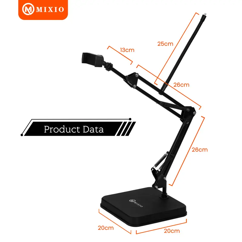 MIXIO S98 2 in 1 Lazypod Stand Holder Hp Arm Stand 1