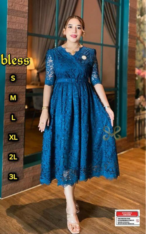 Dress Wanita Cantik Mewah/ Dress Brokat/Bridesmaid/Kondangan