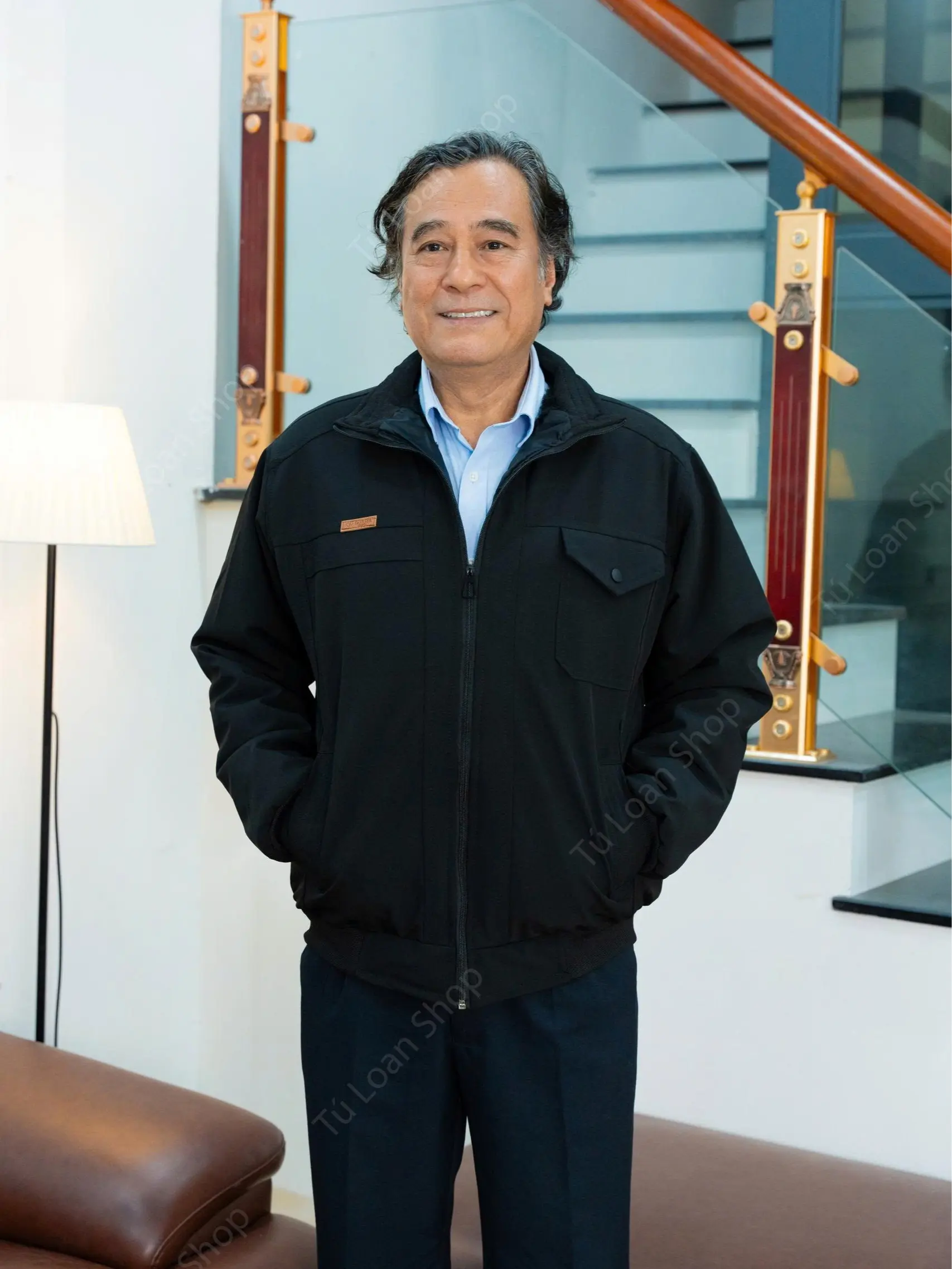 Áo Khoác Nam Trung Niên Lót Lông Tặng Bố Mùa đông Nam Đen & Xanh Than Tím Size M-XXL Siêu Ấm Dày Dặn | BigBuy360 - bigbuy360.vn