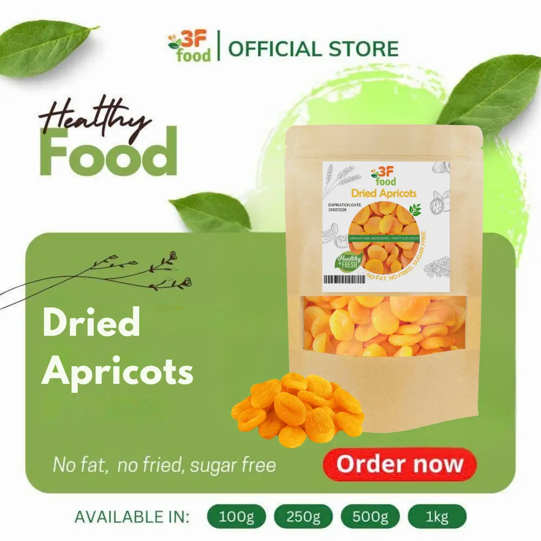 3F Food Organic Dried Apricots, Vietnam, Snack Fruit, Buy 1 Get 1 Offer - Dry