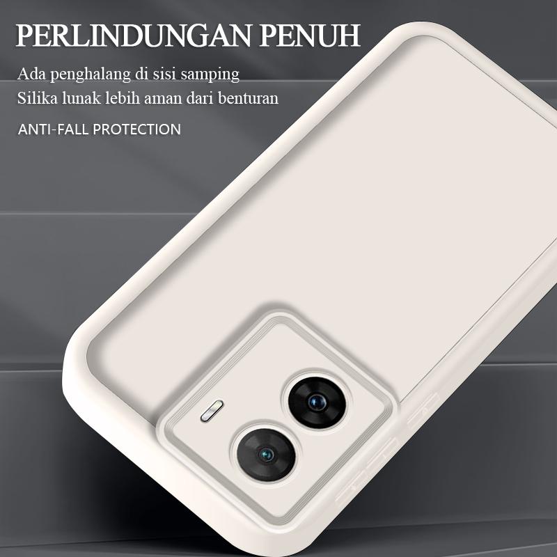 Casing hp iQOOZ7X(5G) Tahan jatuh Sangat tipis Warna solid Sederhana Baru laki-laki case 3