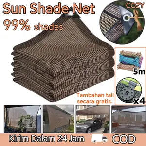 PROMO! Anti-UV JARING PARANET 99% Coklat Kepadatan Tinggi | Anti UV & Tahan Lama, Untuk Taman/Pertanian/Rumah Kaca