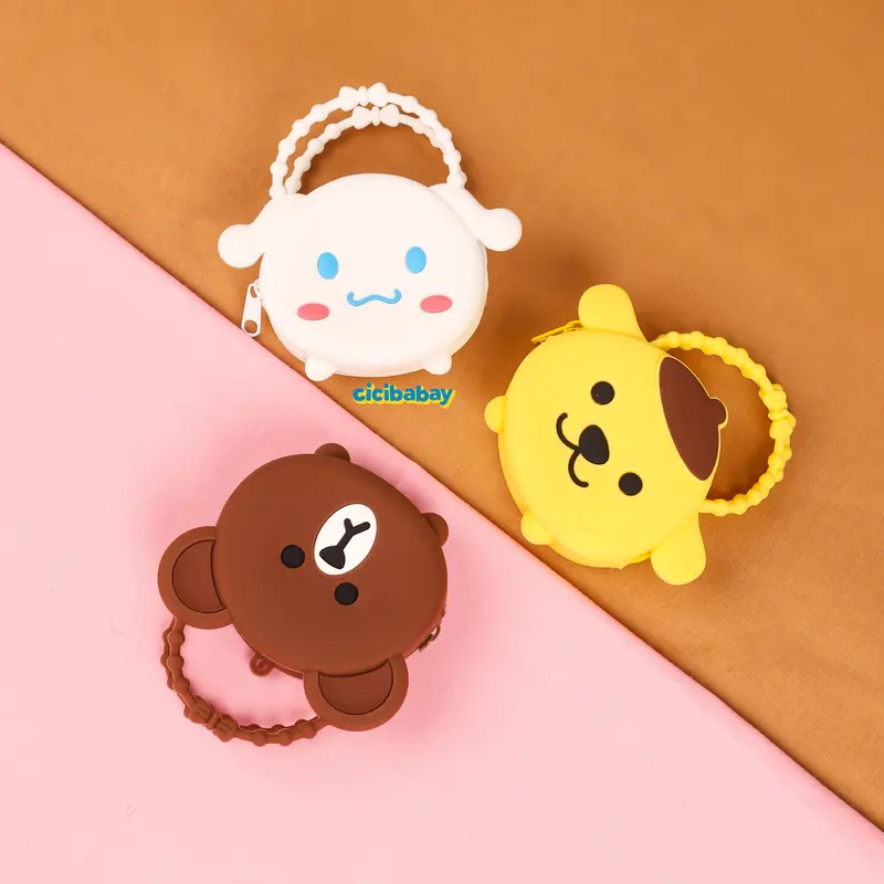 Dompet Koin Pouch Anak Silikon Mini Karakter Lucu Kartun Anti Air Coin Fashion Airpods Wallet 7