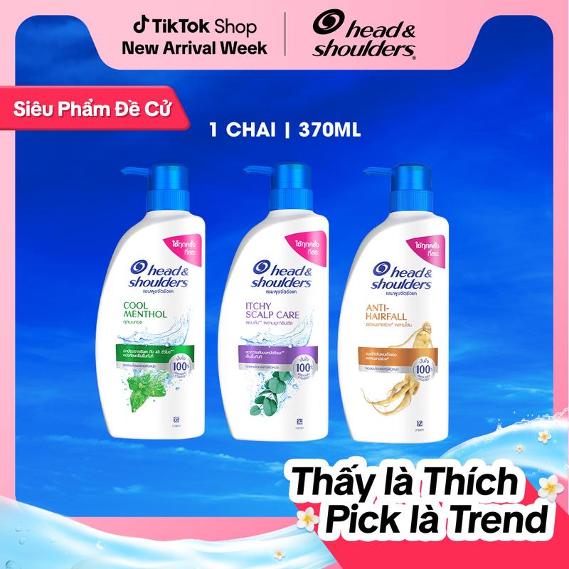 Dầu Gội Sạch Gàu HEAD&SHOULDERS Bạc Hà/ Cải Thiện Ngứa Da Đầu/ Làm Sạch Vi…