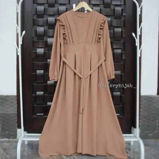 samara nadira dress lebaran terbaru bahan crinkle airflow premium trend
