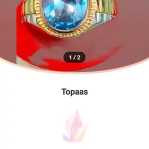 CINCIN BATU BLUE TOPAZ MINIMALIS SUPER KEREN