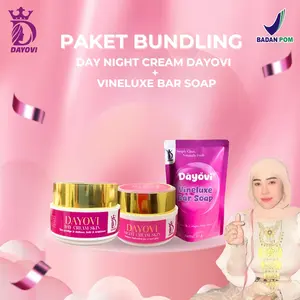 PAKET HEMAT DAYOVI ISI (day cream skin dayovi + night cream dayovi + vineluxe bar soap dayovi)