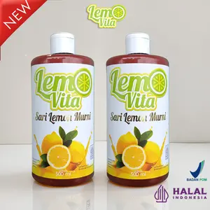 Paket 1 Liter Lemovita Sari Lemon Jus Murni BPOM Halal Organik Juice Minuman