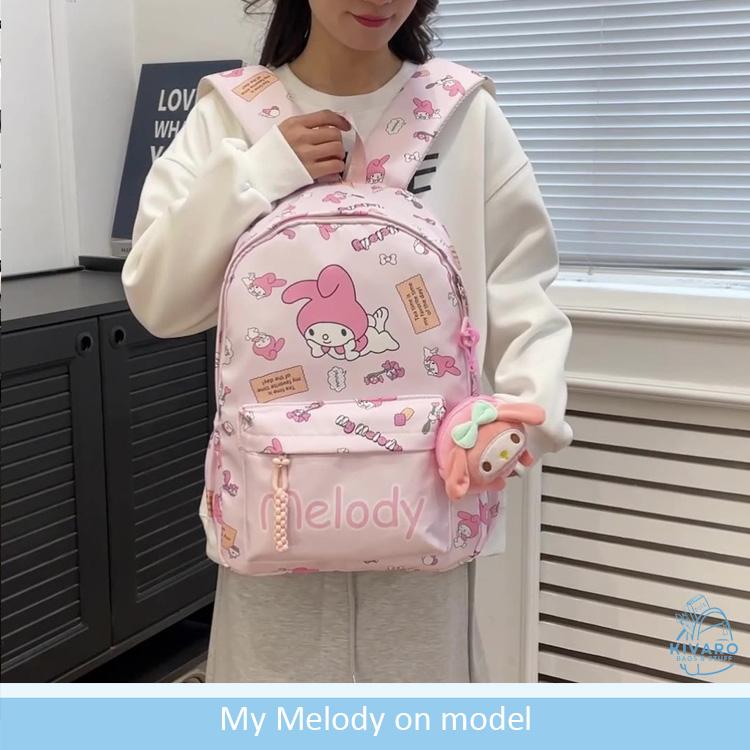 Product Introduction of Tas Ransel Sanrio Besar SD SMP SMA Kuromi Pochacco Melody & Hello Kitty | CL08 Kivaro Anak Motif Fashion 39