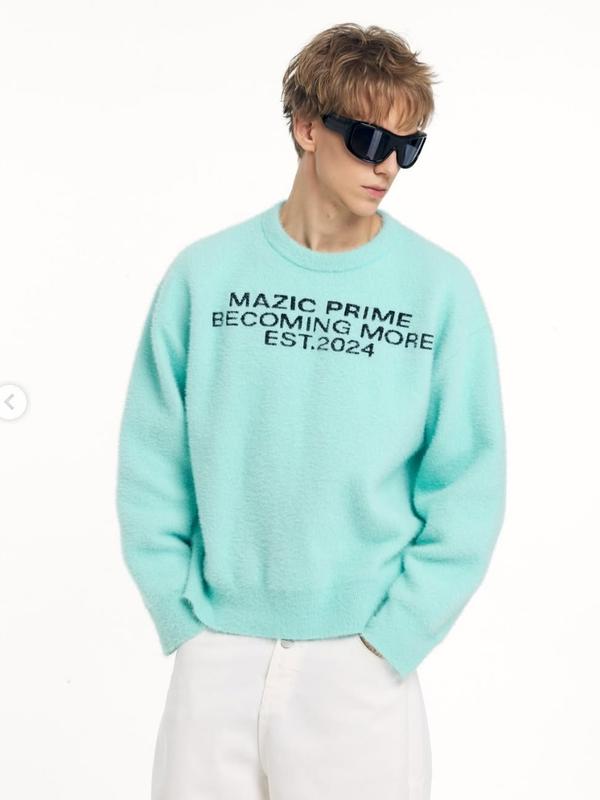SK01 - "MAZIC" ÁO LEN DỆT KIM FUZZY KNIT SWEATER - WHITE