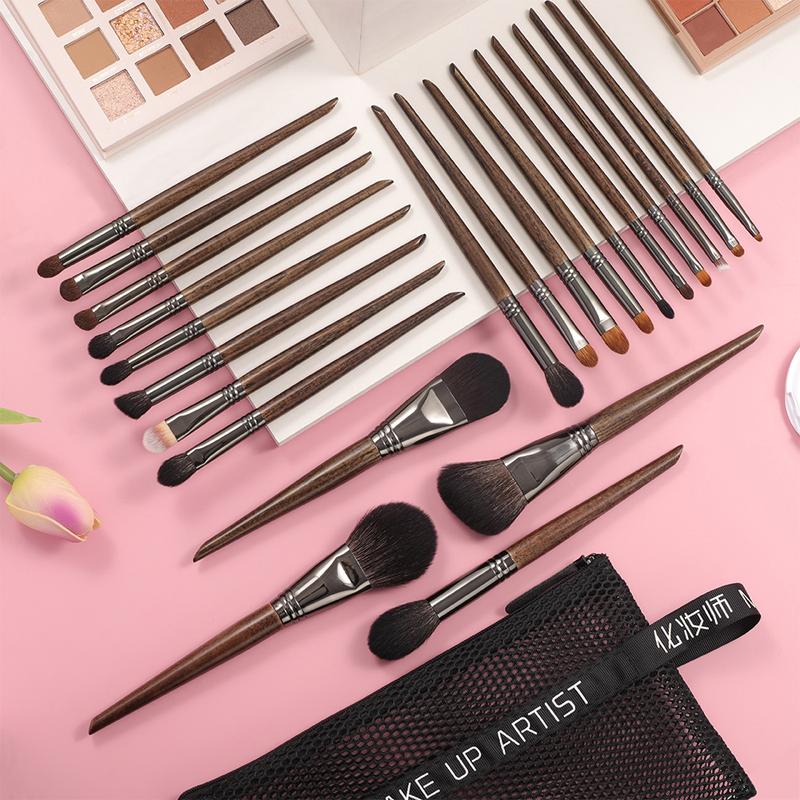 【OVW Bộ Cọ 22 Cây Lông Thú Và Cán Gỗ ,Cho Trang Điểm Chuyên Nghiệp Và Cá Nhân XQ3-24+ZW