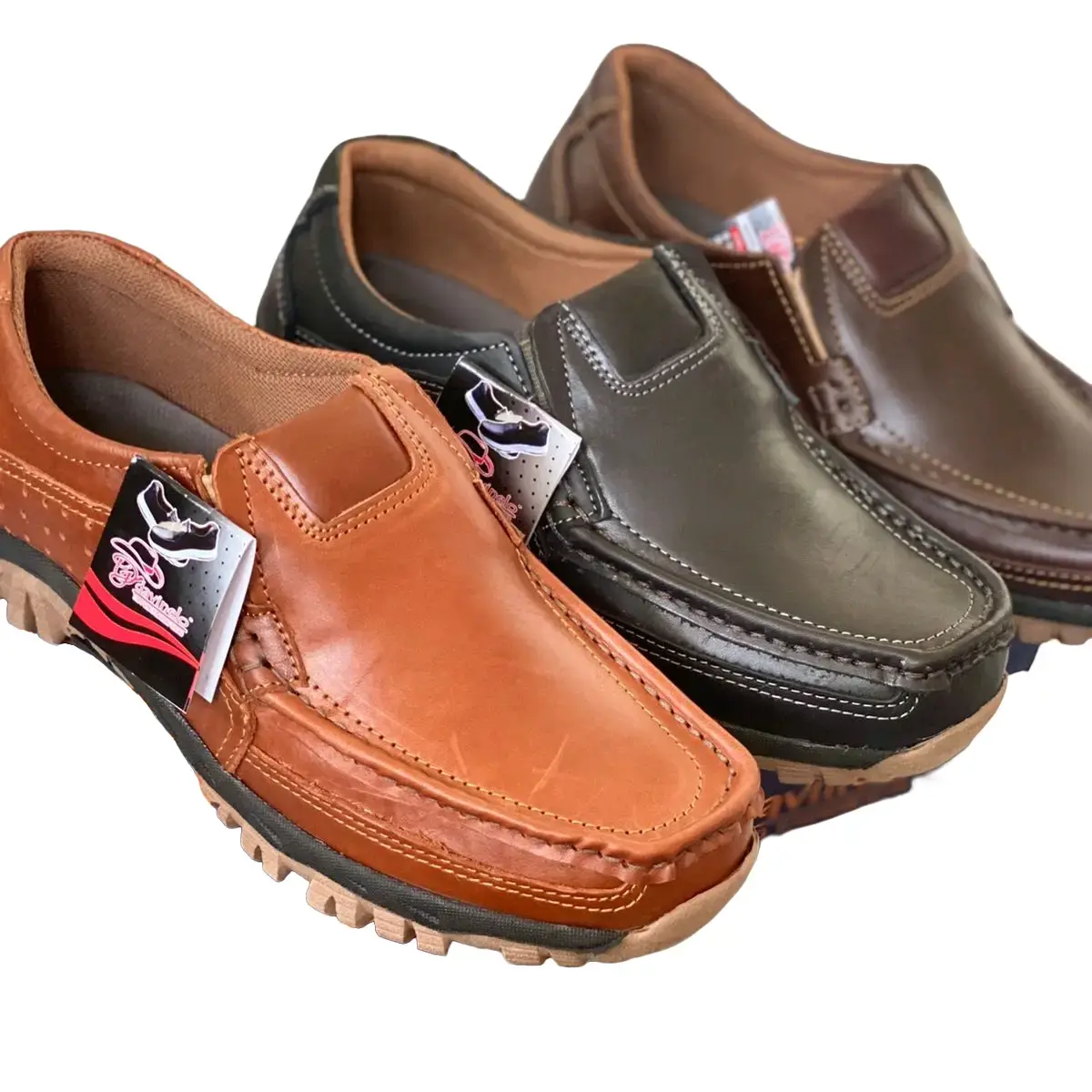 sepatu kulit pria original sepatu kulit sapi asli sepatu slip.on pria Shoes Flat