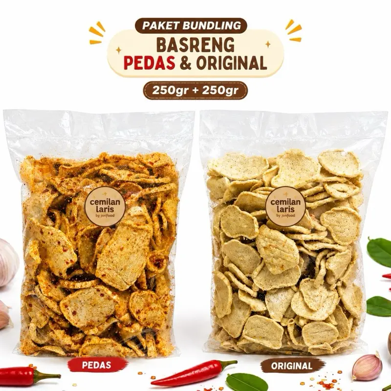 PAKET HEMAT BUNDLING 250gr+250gr PEDAS DAN ORIGINAL
