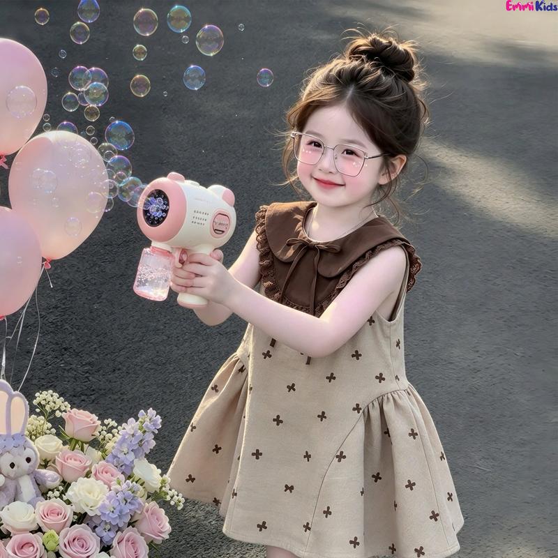 [EMMIKIDS]-C28 Váy Cho Bé Gái Mặc Đi Chơi & Hằng Ngày,Chất Đủi Cotton Họa Tiết Nơ Đáng Yêu (8-34kg)