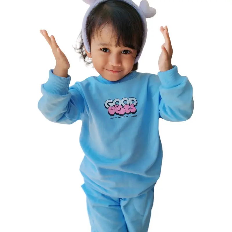 Isi 3 Setelan Sweater Crewneck Anak Laki-Laki Perempuan Harian Santai untuk Usia 1-10 Tahun- Baju setelan resmi & setelan- Fashion Anak Terbaru Parsel 2