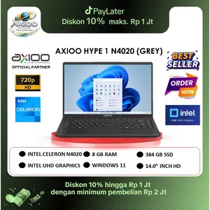 LAPTOP MURAH | AXIOO HYPE 1 | N4020 | 8GB 384GB | W11 14.0 GRY