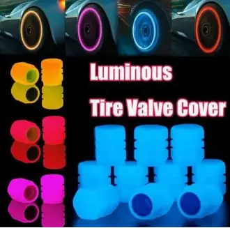 Luminous Valve Car Glowinthedark Valve Valve Tire Valve Cap Universal Fluorescent Valve Core Cover