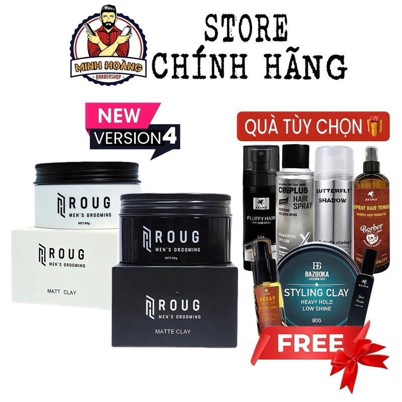 MUA 1 TẶNG 2 Sáp vuốt tóc Roug Matt Clay Roug Matte Clay sáp Roug Trắng Roug Đen chính hãng giữ nếp tốt. Chăm Sóc Tóc Pomade Clay Keo vuốt tóc Roug Wax vuốt tóc Roug 90G
