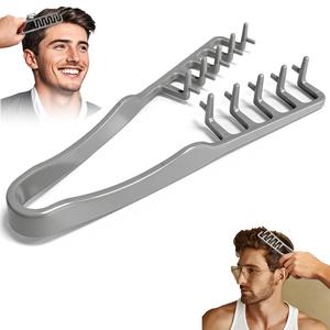 Peine ampliado acolchado de dientes anchos, peine de textura completa para hombres, herramienta que levanta al máximo la raíz del cabello, plástico ABS antideslizante, adecuado para flequillos y raya