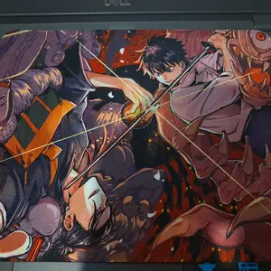 Mousepad Motif Anime Jujutsu Kaisen Yuta Okkotsu/Geto/Yuji/Sukuna Anti Slip Mouse Pad 18x22