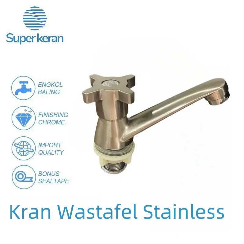 Kran Wastafel Kran Air Kamar Mandi Stainless Cuci Tangan Wastafel Keran Air kran sink faucet bathtub