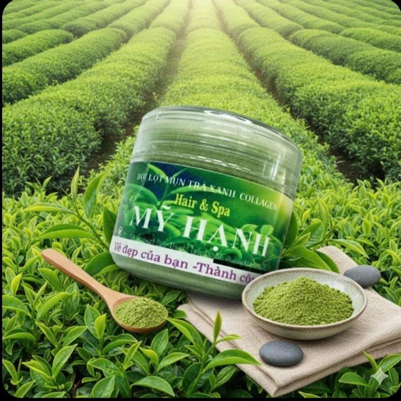 Mặt Nạ Bột Trà Xanh Collagen Hỗ Trợ Chăm Sóc Da