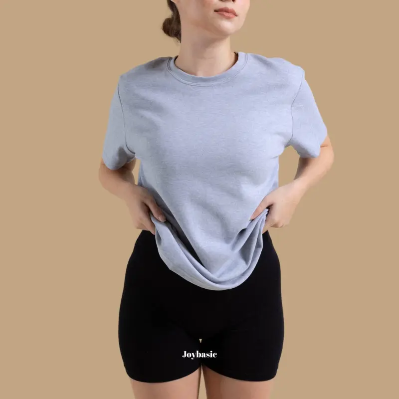 AIJO | Kaos Cewek Polos Oversized Original Basic Cotton Combed Halus - Atasan Wanita Kaos Combed Katun Baju Oblong Simple Dewasa 4