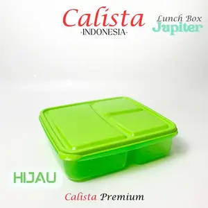 [ CALISTA ] LUNCH BOX CALISTA JUPITER PREMIUM  WADAH TEMPAT BEKAL MAKAN ANAK kitchenware - JUPITER HIJAU