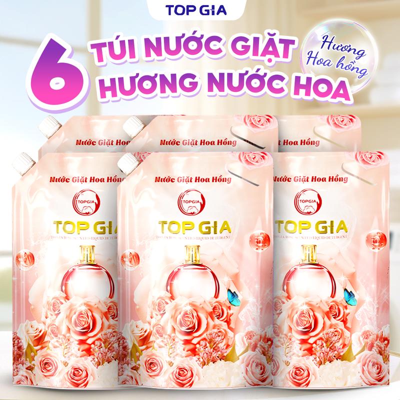 [COMBO 6L] Combo 6L Nước giặt xả TopGia hương Lavender, Hương hoa hồng Topgia - Nước giặt xả quần áo làm sạch, ngừa khuẩn, làm mềm vải và lưu hương dài lâu nth