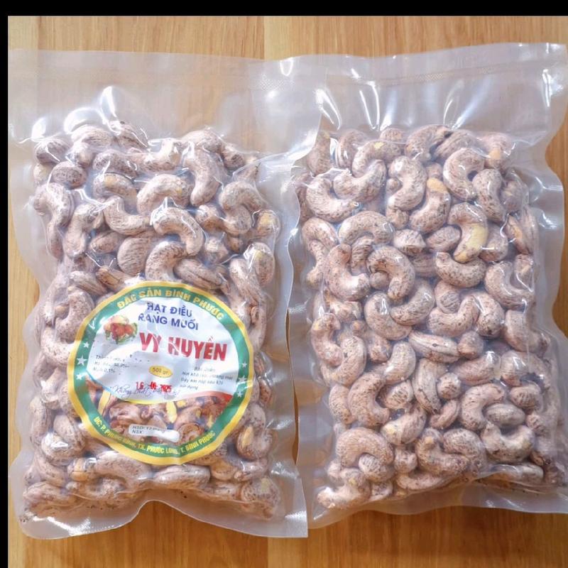  1kg  2túi  Hạt điều rang muối loại 1 đóng túi hút chân không shop vy huyền Snack Ăn Vặt Food Thức Ăn 