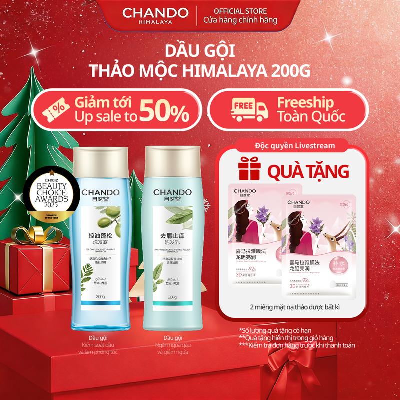   EX - CALLMEDUY  Dầu Gội Thảo Mộc 200g Hỗ Trợ Kiềm Dầu Phồng Tóc Giảm Gàu Ngứa CHANDO Himalaya Chính Hãng 