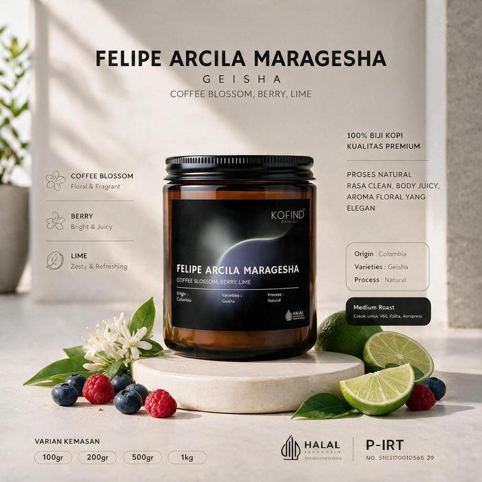 Gambar Kopi Maragesha Colombia Natural Specialty Arabica  | Medium Roast V60 Manual Brew Fresh Roasted KOFIND dari KOFIND Coffee co. Kota Surabaya Tokopedia