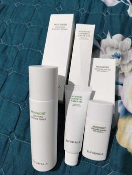 Product Review of ELFORMULA Mugwort Soothing Water Gel Intensive Skin Soothing Formula - Pelembab wajah membantu mengatasi jerawat meredakan iritasi kemerahan moisturizer with panthenol Extract Hydrating from C** U** 0