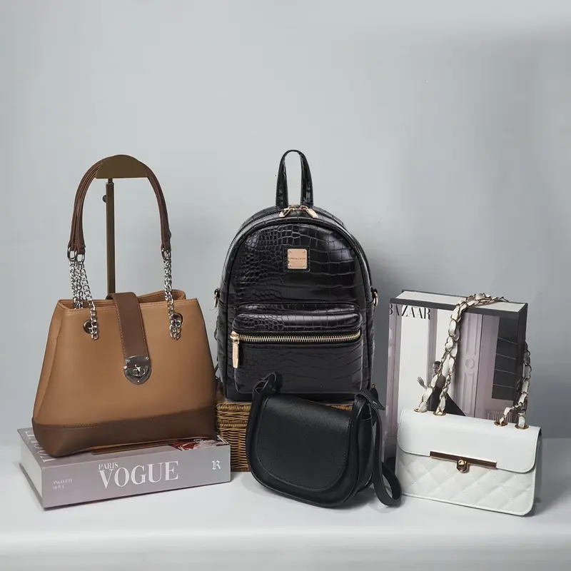 IZNADA BAGS - Paket Bundling Tas Selempang Wanita Tote 100rb dapat 4 Tas Tersedia Warna Hitam Full Ransel Backpack 1