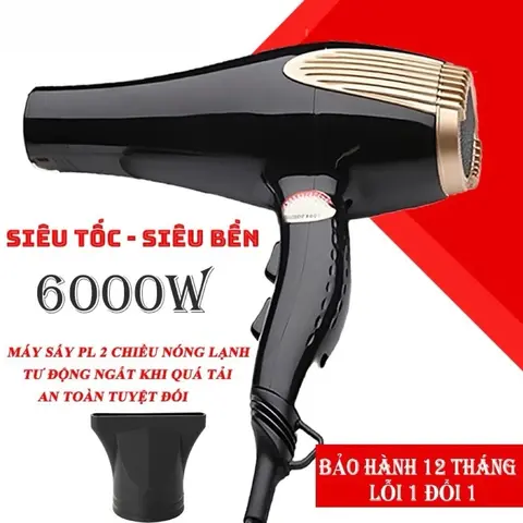 Máy sấy tóc PL công suất lớn 6000W, máy sấy tóc chuyên nghiệp sấy nhanh, sấy khoẻ