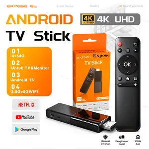 [Gajian Sale]Expose M98 TV Stick Android 13.0 4+64GB 5G TV Box WiFi HDMI Proyektor Monitor untuk TV Digital dengan Google Play Chromecast WiFi Screen Casting Garansi 3 Tahun