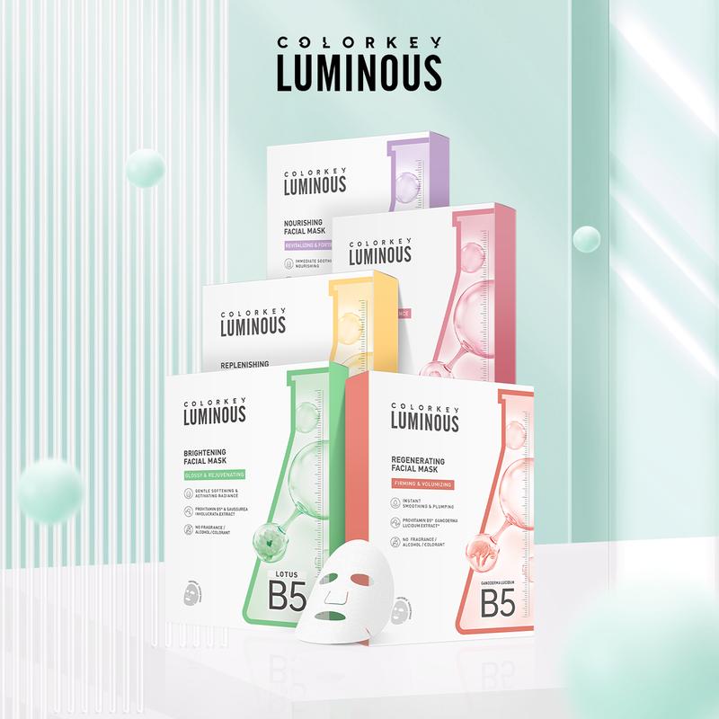   OFFICIAL FLASHSALE  Mặt Nạ Giấy COLORKEY LUMINOUS Vitamin B5 Hỗ Trợ Cấp Ẩm Làn Da  Purifying Facial Mask Hỗ Trợ Giảm Dầu Và Mụn 10 miếng hộp  25ml miếng  